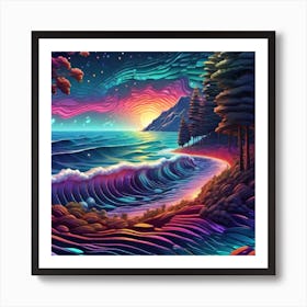 Psychedelic Painting Art Print