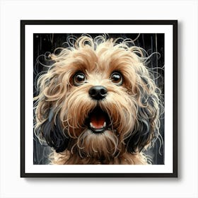 Dog In The Rain 3 Art Print