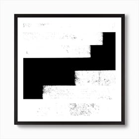 Abstract Black And White Grunge Painting vol. 2 Art Print