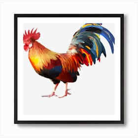 Rooster Country Decor Chicken Gallo Gifts Rooster Art Print