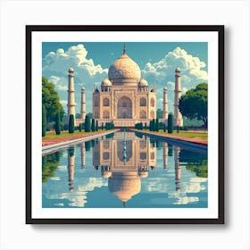 Taj Mahal In Agra Art Print