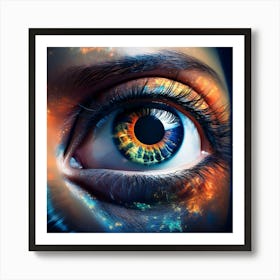 Firefly Eye, Pupil, Alien Head, Ufo, Staring, Surreal, Sci Fi, Extraterrestrial, Detailed, Imaginati (2) Art Print