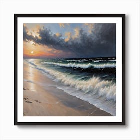 Sunset On The Beach 19 Art Print