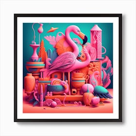 Flamingo 2 Art Print