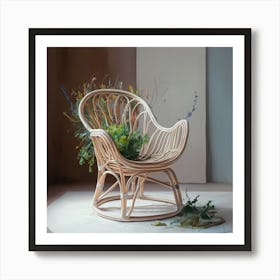 Rattan Chair Art Print