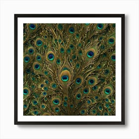 Peacock Feathers 6 Art Print