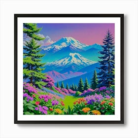 Mt Rainier Art Print