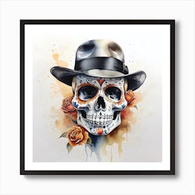 Day Of The Dead Skull 10 Art Print