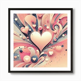 Abstract Valentine'S Day Art Print