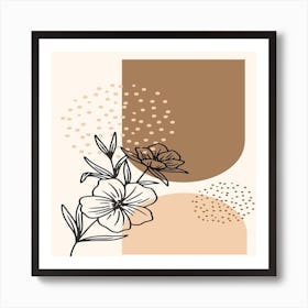 Abstract Flowers Art Print