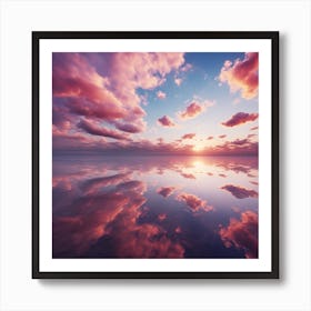 Sunset Reflected In Water Art Print