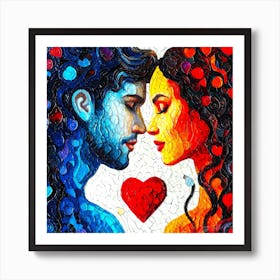 Valentines Hearts - Love In The Air Art Print