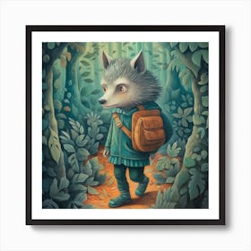 Wolf In The Woods Art Print