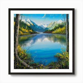 Lake In The Mountains 16 Art Print