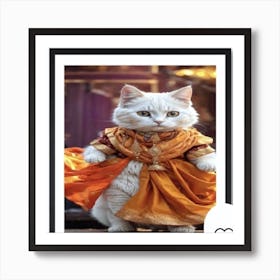 Cat In A Dress 1 Art Print