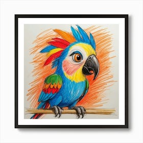 Colorful Parrot 52 Art Print