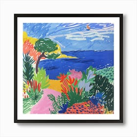 Seaside Doodle Matisse Style 12 Art Print