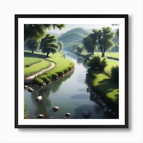 Landscape Painting 170 Art Print