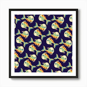 Fish Background Abstract Animal Art Print