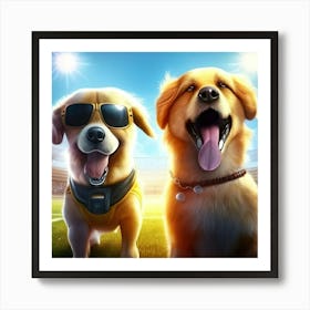 All Star Dogs Art Print