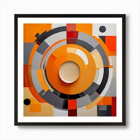 Concentric Fusion: Abstract Painting Art Print