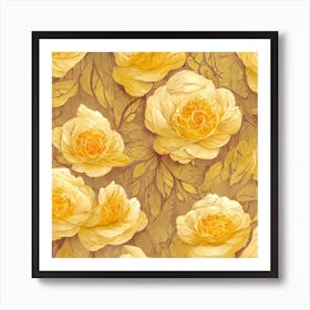 Yellow Roses 1 Art Print