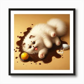 Coffee Cat 2 Art Print