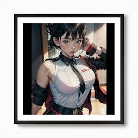 Anime Girl Posing 1 Art Print