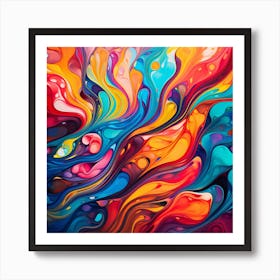 Abstract Colorful Abstract Painting 3 Art Print