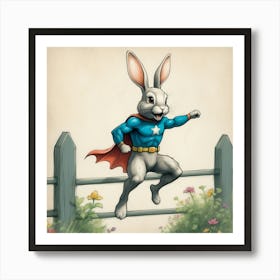 Super Bunny 5 Art Print