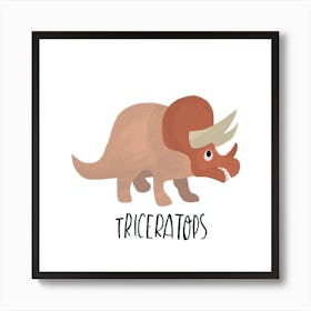 Triceratops Square Art Print