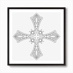 Cross Mandala 02 Art Print