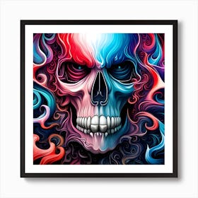 Psychedelic Skull 1 Art Print