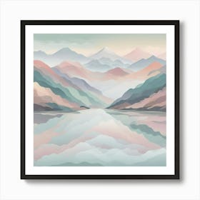 Abstract Mountain Landscape 1 Art Print