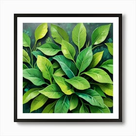 Green Leaves 3 Art Print