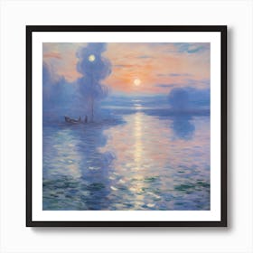 Water Lilies' Dreamy Mirage Art Print