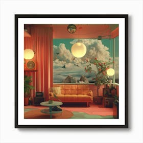 Psychedelic Living Room Art Print