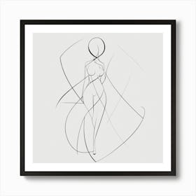 Figure Drawing modern art Art Print