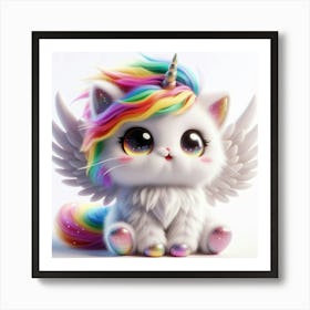 Unicorn Cat, caticorn 14 Art Print