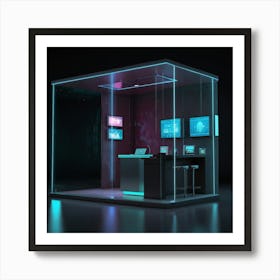 Futuristic Office Space Art Print