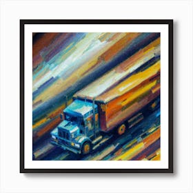 Truck On The Road 2 Art Print