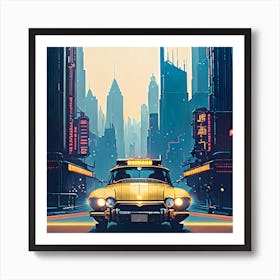 Taxi cab Art Print