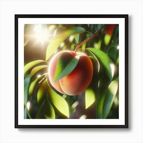 Peach Tree Art Print