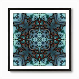 Pattern Is Blue Bubbles Art Print