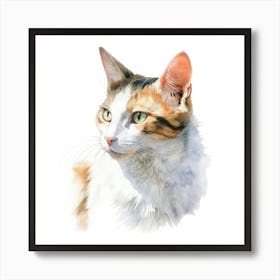 Oriental Bicolour Cat Portrait 2 Art Print