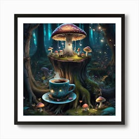 Cup Of Tea In The Forest 6 Art Print