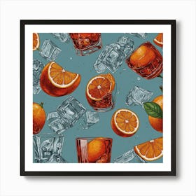 Oranges And Ice Art Print