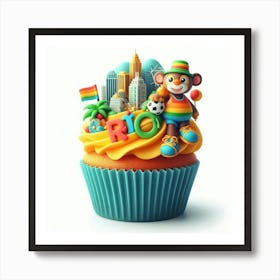 Rio De Janeiro Cupcake Art Print