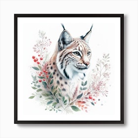 Leopard Watercolor Painting Art Print