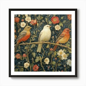 Birds On A Branch Art 10 Art Print